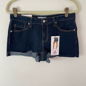 Vanilla Star Y2K Juniors Size 29/9 Blue Cotton Denim Frayed with cuff. NWT